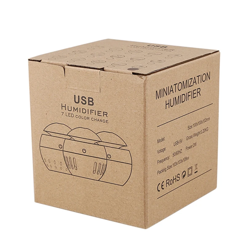 130 мл Usb мини увлажнитель воздуха Электрический Арома диффузор ароматерапия эфирное масляное охлаждение тумана 7 цветов света