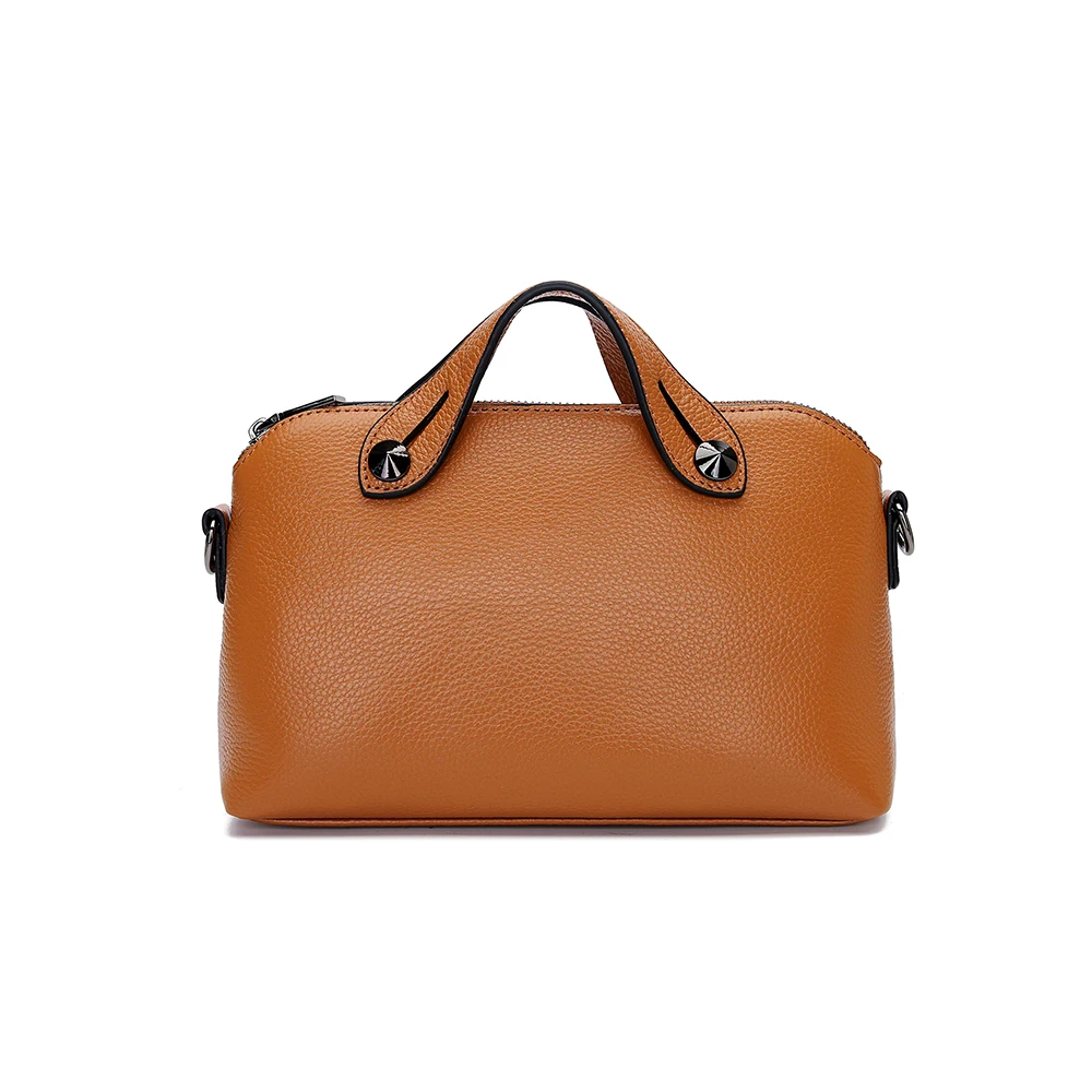 

Spring and summer 2020 new women's small square Baotou layer leisure solid color cowhide hand-held messenger bag trend leather s