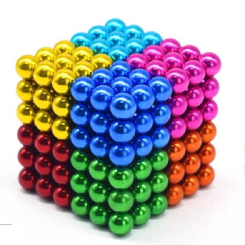 

216Pcs/set 3mm Balls neodymium magnet Sphere Creative magnets imanes Magic Strong NdFeB colorful buck ball Fun Cube Puzzle
