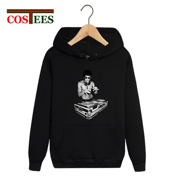 

New arrival Funny Design Kungfu father Crazy Bruce Lee DJ hoodies Jeet Kune Do sweatshirt coat UFC Punk Men hooded pocket jacket