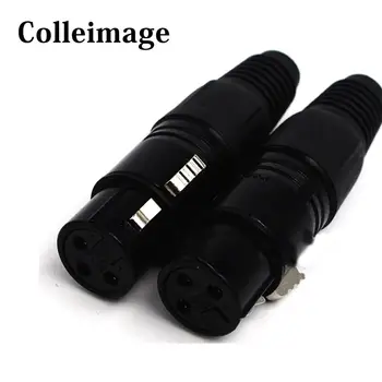 

Colleimage 8PCS/lot Original FOR NEUTRIK connector 4pcs XLR Male Female Connector 3 Pin XLR Microphone Audio Connector Plug