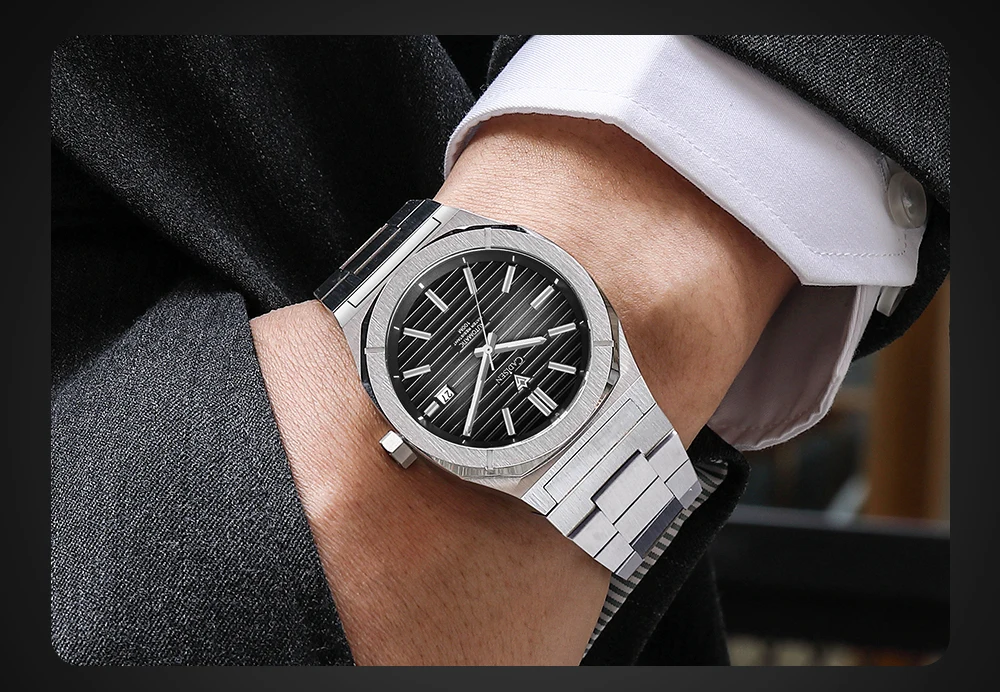 2021 New CADISEN German design Mechanical Wristwatch men Luxury Automatic watch for men Stainless steel 10 Bar Waterproof Clock