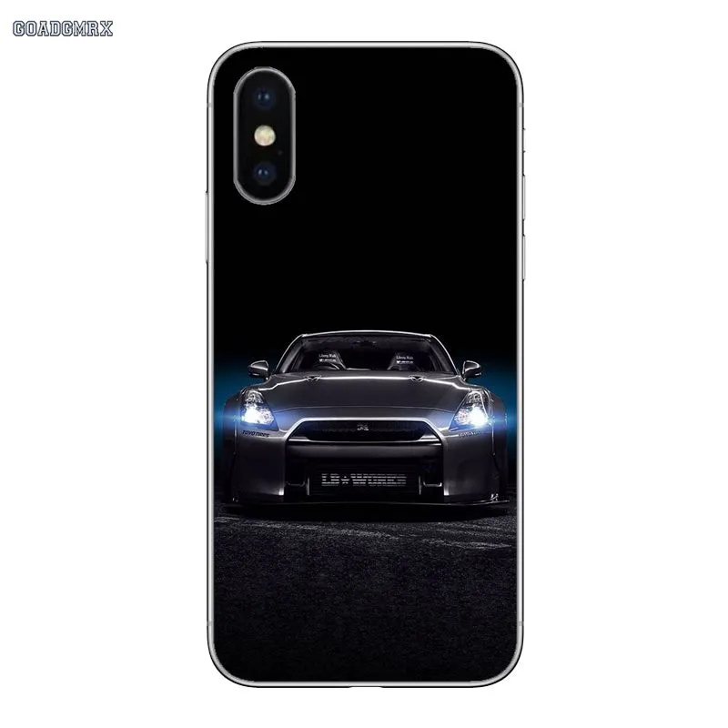 Прозрачные мягкие чехлы для автомобиля Nissan GTR Мягкий силикон для iPhone 11 X XR XS Pro MAX 4 4s 5 5S SE 5C 6 6S 7 8 Plus - Цвет: image 5