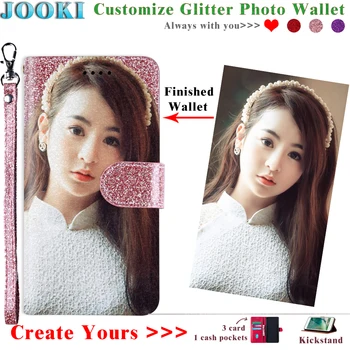 

glitter cases 3d doogee x5 max pro Bling Personalized Photo Leather Wallet For doogee x5 max pro Glitter Flip Leather Cover