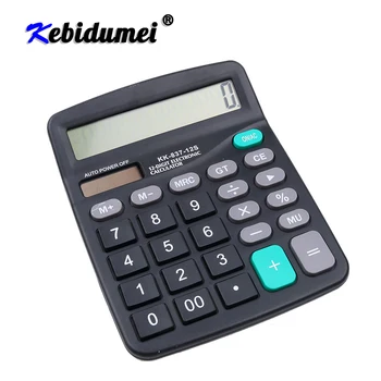 

kebidumei 12 Digits Solar Calculator 2 in 1 Powered Electronic Calculator Office Calculator Commercial Tool Battery or Solar