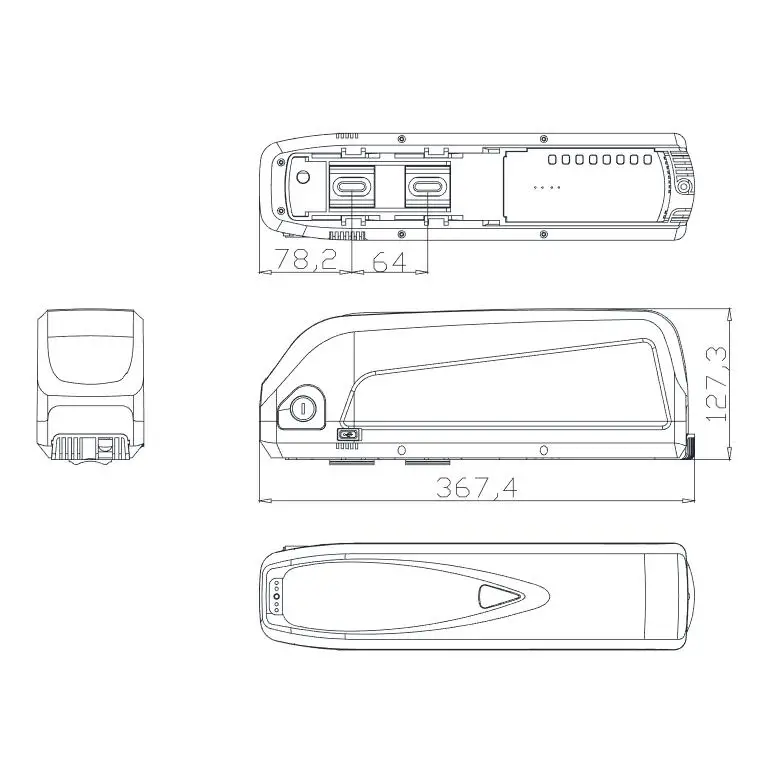 Hailong max чехол для велосипеда без держателя, батарея для велосипеда, DIY коробка с USB, может удерживать 80 шт., 18650, 36 В, 48 В, 52 в, пластиковый чехол