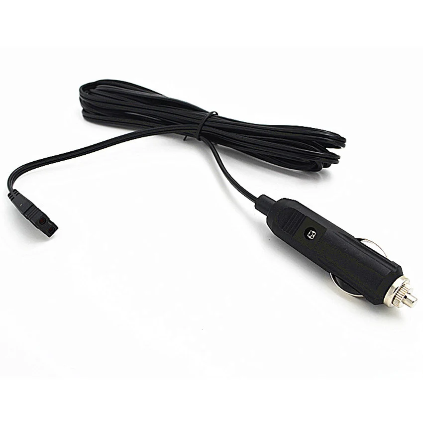 Black 1.8M Car refrigerator power cord extension cord universal 12V 24V DC heating / cooling box cigarette lighter power cable