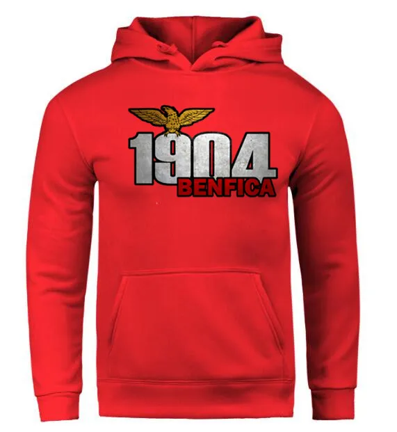 Красный Купить Benfica Portugal толстовки с капюшоном забавные мужские толстовки флисовые мужские толстовки куртки - Цвет: Красный