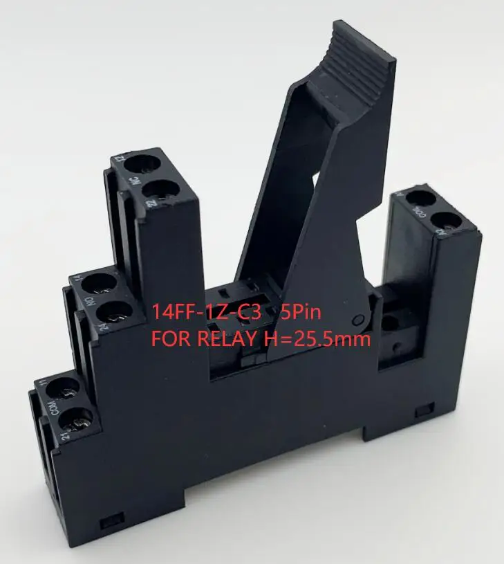 5Pin RELAY H 25.5mm Din-рейка защелкивающиеся релейные розетки 14FF-1Z/2Z-C3 для H = 15,7 мм 25,5 мм реле JQX HF HK 115F G2R G5R G5RL RTD 845HN - Цвет: 5Pin RELAY H 25.5mm