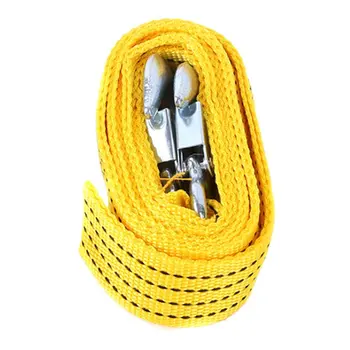 

3 Meters 3 Tons Durable Use Towing Rope Strap Cable With U Hooks Shackle High Strength Nylon For Car Truck Trailer SUV