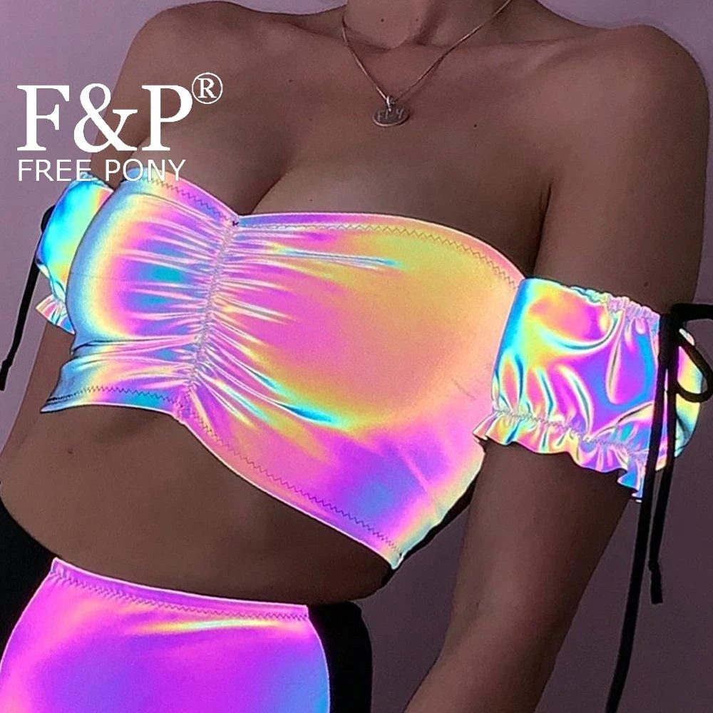 rainbow rave top