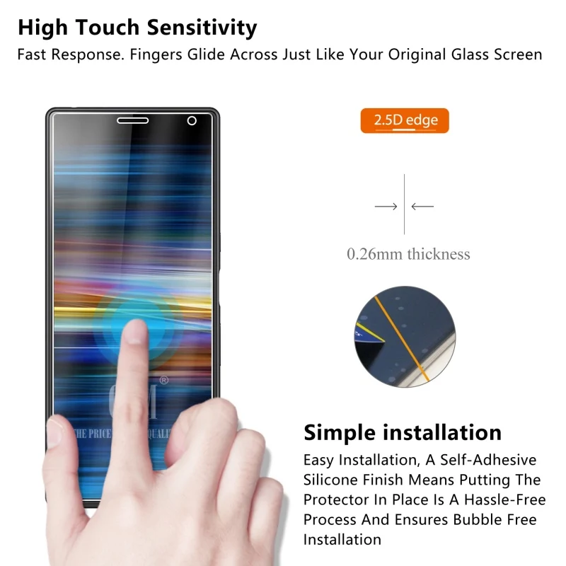 Закаленное стекло для sony Xperia 10 Plus защита экрана 2.5D 9H Премиум Закаленное стекло для sony Xperia 10 Plus защитное стекло