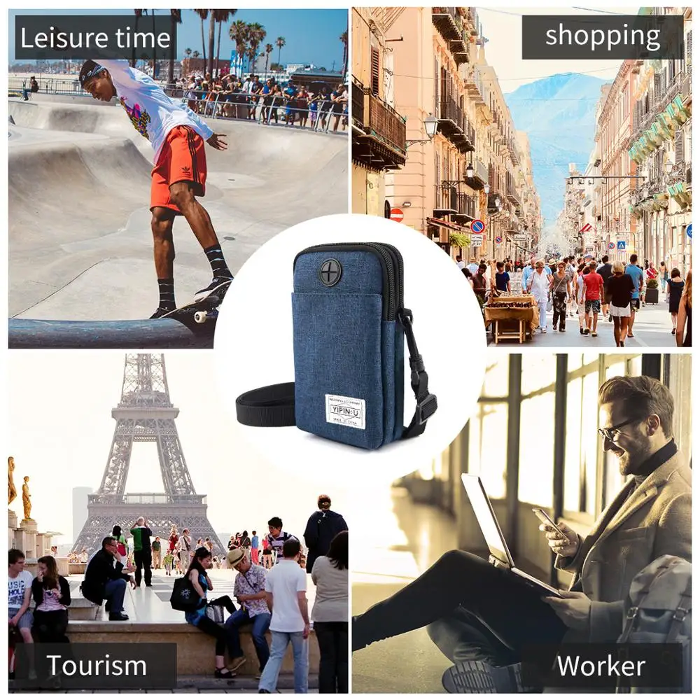 Mini shoulder bag small square bag multi-function universal cross-body mobile phone bag fashionable Korean bag for men women bag