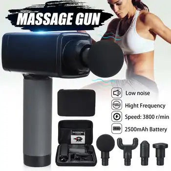 

24V Electric Massage Gun Muscle Massager Deep Tissue Massager Fitness Equipment Pain Relief Body Shaping 3800r/min