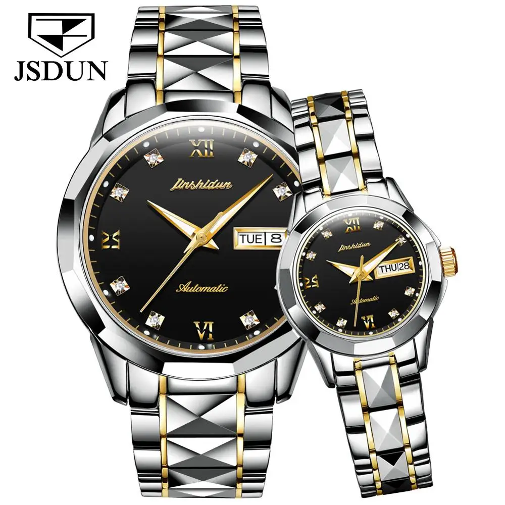 Часы JSDUN мужские и женские механические роскошные брендовые автоматические