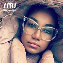 Модные Большой кошачий глаз очки оправа для женщин роскошные индивидуальные оптические очки для женщин и мужчин прозрачные очки для близорукости