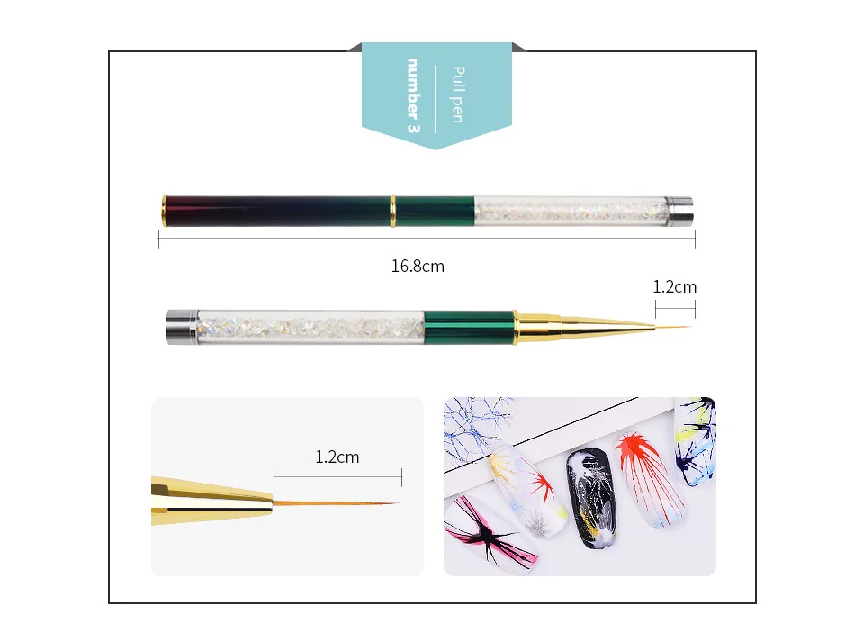 3PCS Dotting Tool professional Nail Art Pen Design Set Dotting Painting Drawing Brush Pen Tools Free shipping