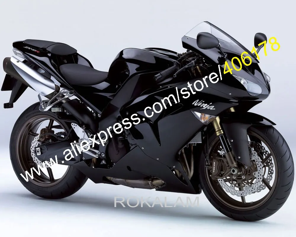 Корпус для Kawasaki Ninja ZX-10R 2006 2007 ZX10R 06 07 ZX 10R полностью черный обтекатель мотоцикла