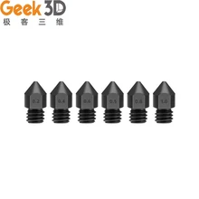  MK7 MK8 Nozzle Super Hard Steel Mold Corrosion-Resistant Extruder Threaded 1.75mm 0.2mm 0.4mm  for Ender 3 3D Printer 