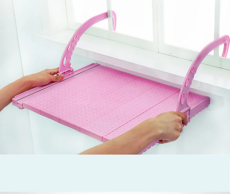 Portable Balcony Hanging Folding Drying Rack Underwear Socks Shoe Multi-function Plastic Indoor Telescopic Clothes Rack Holder