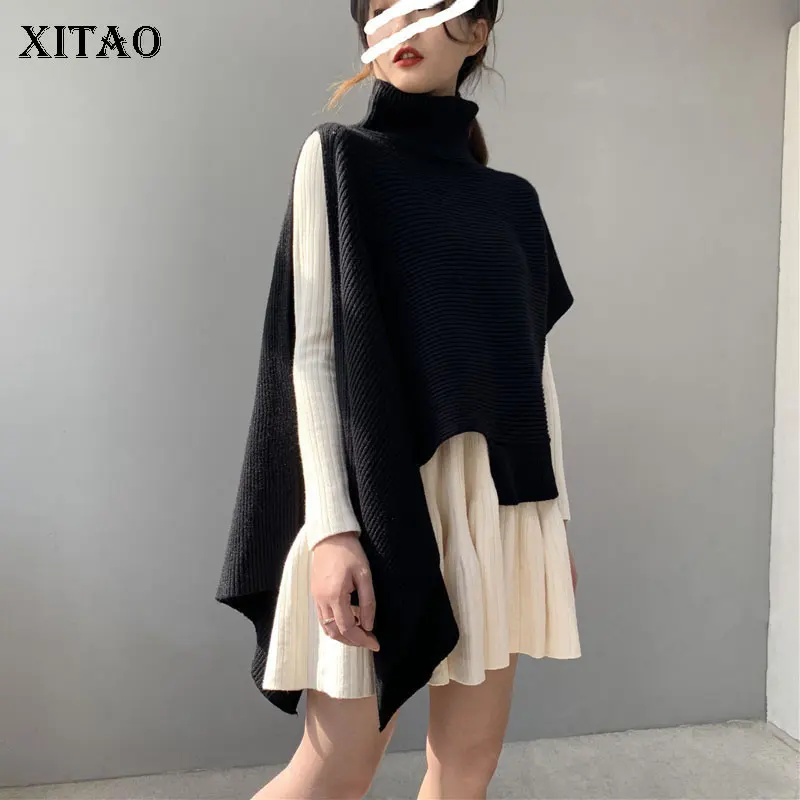 XITAO свитер с неровным разрезом Модный Новый 2019 зимний элегантный вязаный высоким