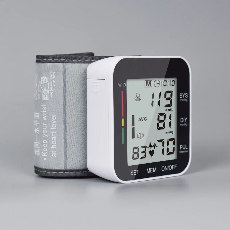 Automatic Wrist Blood Pressure Monitor LCD Digital Tonometer Sphygmomanometer Tensiometer bloeddrukmeter Bp Heart Rate Meter
