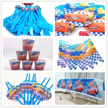 

62pcs Disney Lightning Mcqueen Birthday Party Cute Cartoon Party Supplies Paper Napkin Decoration And Party Supplies