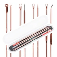 4 шт. Нержавеющая сталь инструмент для удаления угрей комплект угорь комедонов, прыщей, инструмент для удаления прыщей черных точек очиститель Красота инструмент