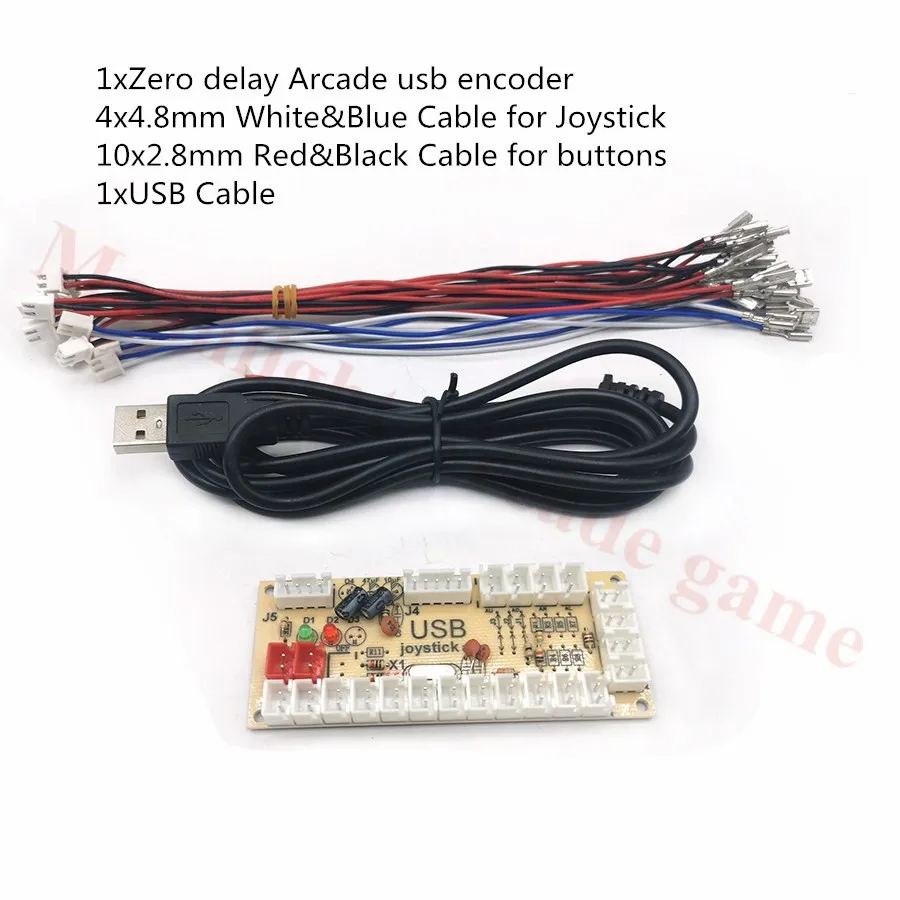 1 Set 5V Ritardo Zero Gioco Arcade Encoder Usb Per Pc Joystick Pulsanti Kit Per Pc Mame Raspberry Pi Progetti Retropie