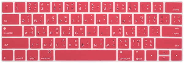 Thailan keyboard cover For macbook pro with touchbar A2159 A1707 A1707 A1989 A1990 New pro US-Enter cover Protective film - Цвет: Розовый