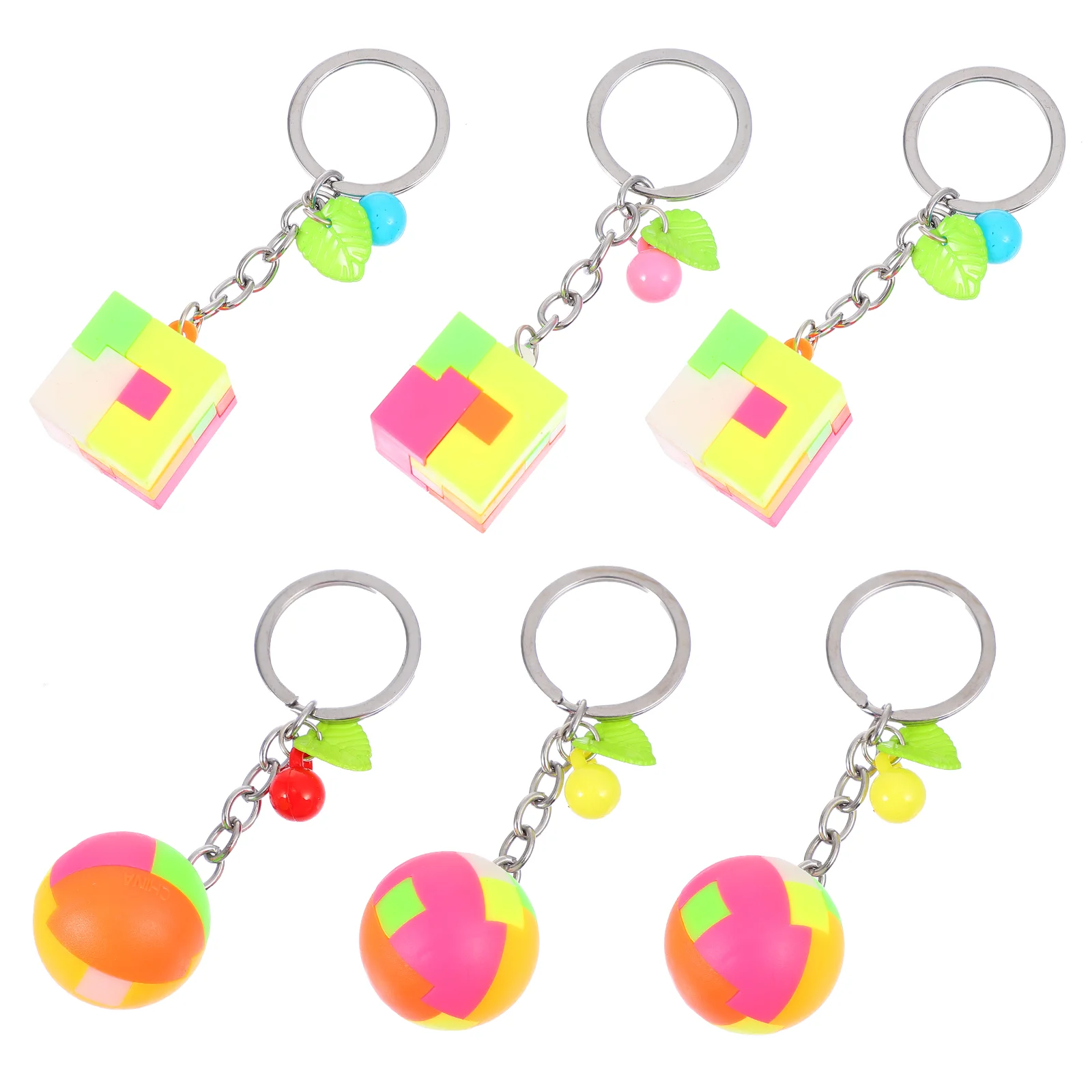 6 Pcs Schlüssel Kette Anhänger Cartoon Tangram Themed Schlüssel Ringe  Entzückende Tasche Anhänger _ - AliExpress Mobile