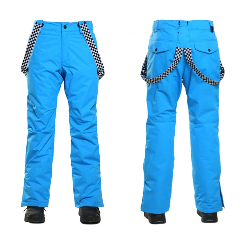 SMN Сноубордические штаны Зимние теплые мужские уличные брюки для взрослых ветрозащитные водостойкие Дышащие анти-холодный лыжный спортивный костюм - Цвет: blue