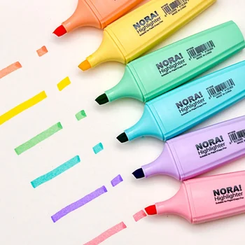 

6 Pcs/Set Mini Colorful Pen Stationery Fluorescent Marker Pen 6 Colors Mark Pen Cute Candy Colored Graffiti Pen