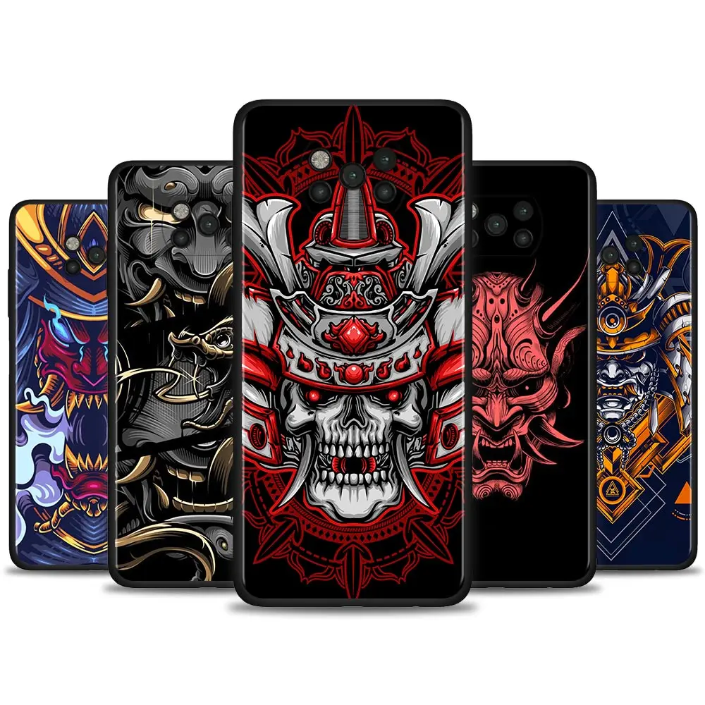 Чехол для Xiaomi Poco X3 NFC F3 GT M3 pro Pocophone F1 Mi 10T 9T Note 10 10Lite 11T Pro Civi Samurai с маской | Мобильные