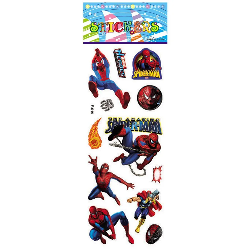 10 листов, 27 стилей, стикеры героев фильма Marvel, Капитан Америка, Веном, 3D пузырьки, Пуффи, Супермен, детские игрушки для мальчиков