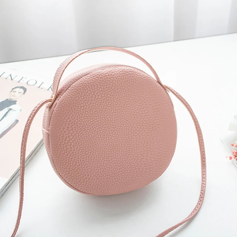 Purse Korean Metal Circle Portable Small Round Bag Summer And Autumn New PU Slung Shoulder Female Mobile Phone Bag New