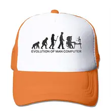 Эволюция человека компьютерная 3D печатная забавная художественная раскладка унисекс сетчатая задняя Кепка Дальнобойщика черная