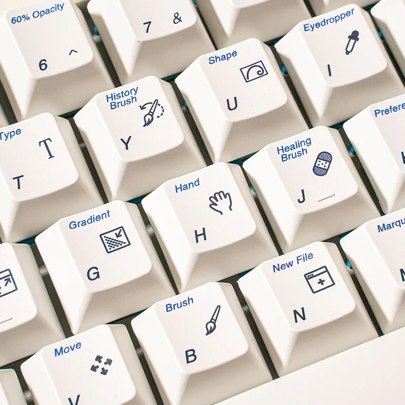 Keycap ps Tema para Teclado Mecânico Interruptor mx Pbt Dye Subbed Mac e Ganhar Retro Cinza Branco Key Caps Perfil Cereja 132 Chaves Set - Imagem 4