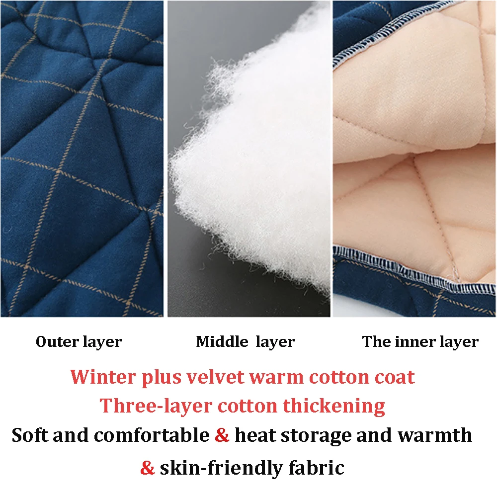 Casual Plaid Pajama Sets Men's Winter Pajamas Warm Thick 3-layer Cotton Sleepwear Large Size Pijama With Long Pants Home Wear