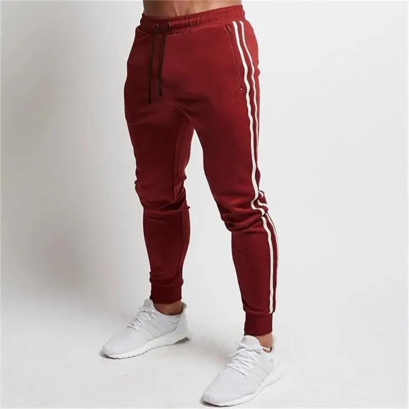 Pantalons de sport для мужчин pantalons de course en coton couleur unie A glissiere pantalons de sport для мужчин pantalons de