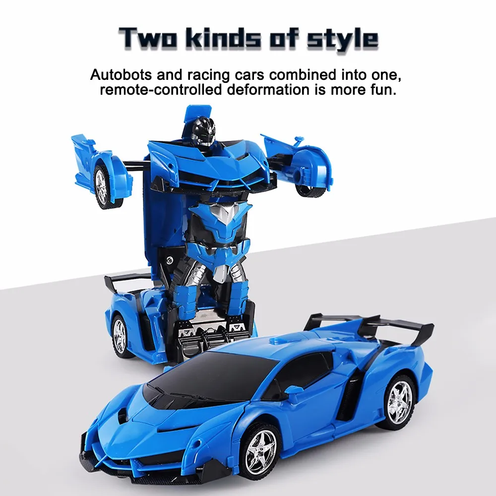 2 in 1 RC Car Deformation Robot Driving Sports Vehicle Model 118 Remote Control Car Toys Gifts For Boys (5)
