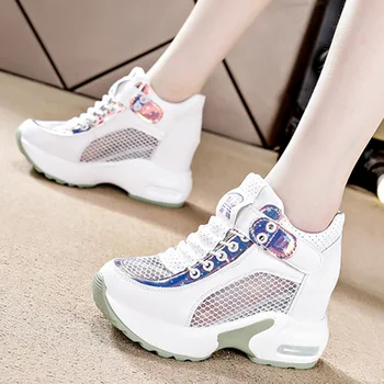 

Rimocy Fashion Breathable Mesh Platform Sneakers Women Height Increasing Sports Shoes Thick Bottom Non-Slip Casual Shoes Mujer