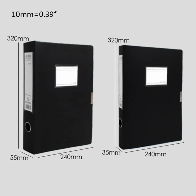 Multi-purpose File Case Lockable Desktop Standing File Folder Box Lable Window Design Easy to Pull In/Out
