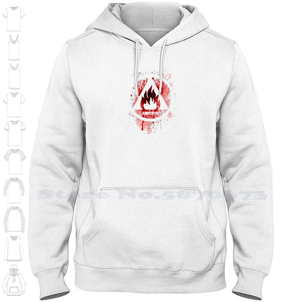 Farcry6-Logo Blood Felpa Con Cappuccio A Maniche Lunghe Felpa Far Cry Yara Revolution Revolution Castillo