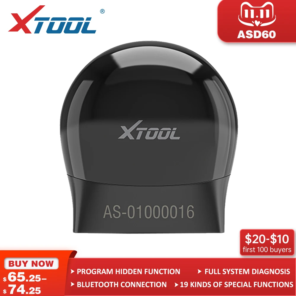 XTOOL ASD60 HEX V2 OBD2 Scanner For VW Benz BMW Full Systems Diagnostic VAG COM 19.6 Free Update Software Android/IOS | Автомобили и