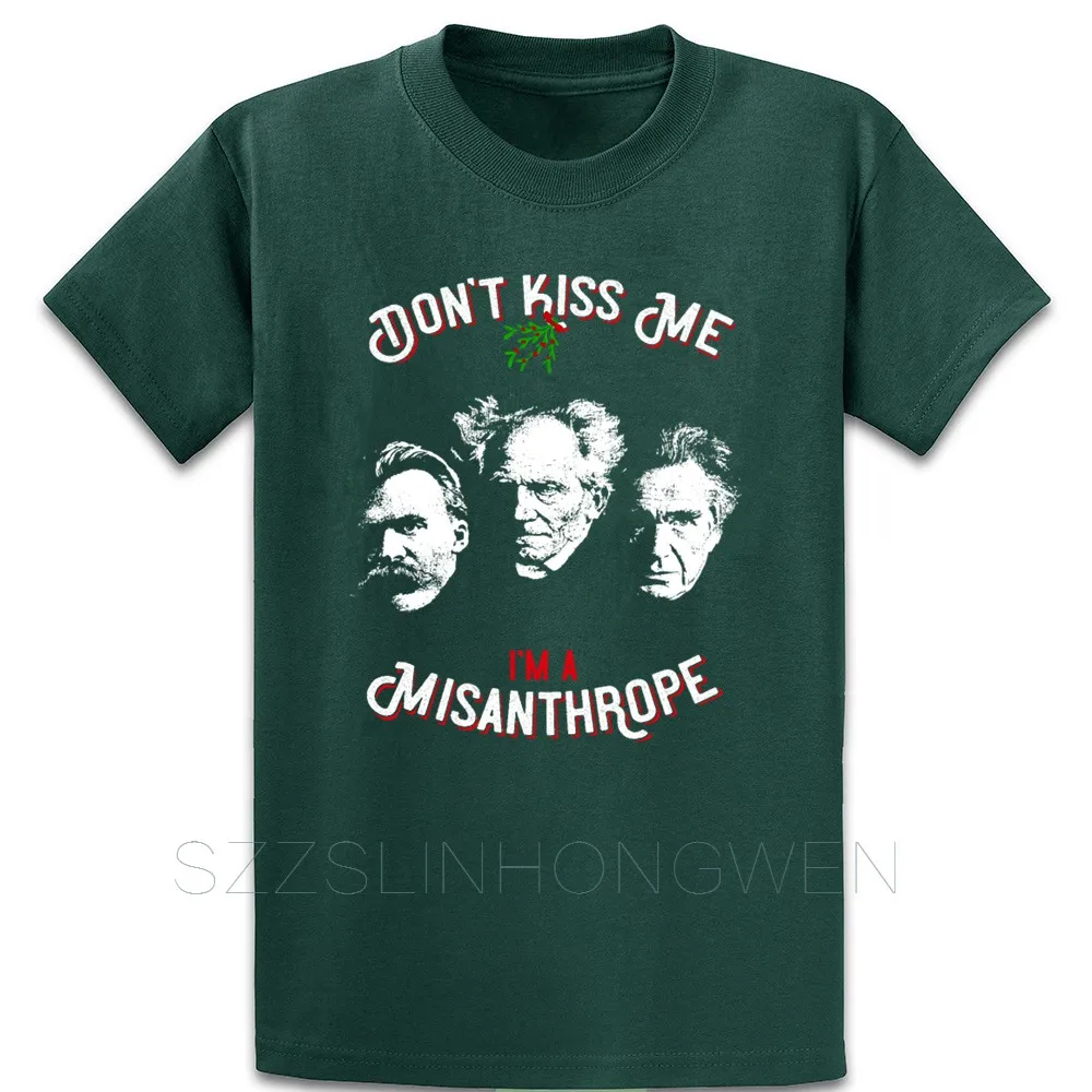 Nietzsche Schopenhauer Cioran No Kiss Misanthrope футболка хлопок весна осень тонкий размер Personalized Персонализированная Модная уникальная рубашка