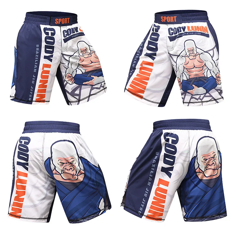 Mens MMA Boxing Kickboxing Fight Shorts Muay Thai Short Pants Jogging Exercise Sport Training Competition Fitness Running Shorts