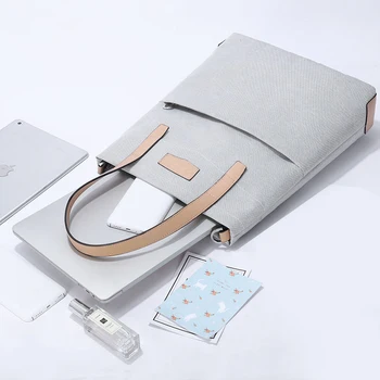 

YINUO 12.9" 13.3" Laptop Bag Case Women Shoulder Bag Multi-compartment Briefcase Premium Nylon Lapptop Bag Case 13.3"