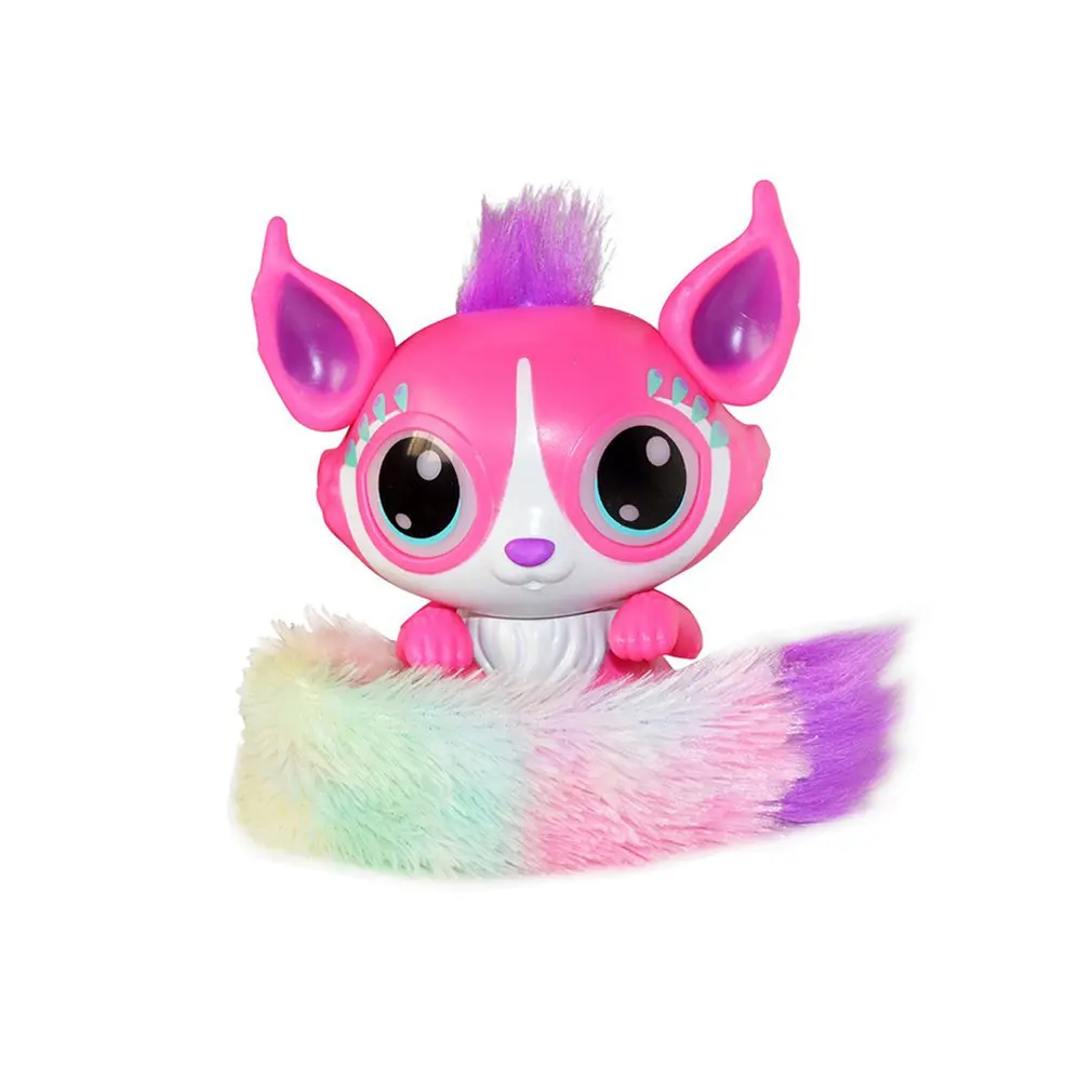 Интерактивная кукла игрушка с красочным плюшевым хвостом сенсорный датчик Звук Активированный светильник игрушка для детей подарок на день рождения - Цвет: Розовый