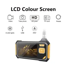 Эндоскоп со змеиным прицелом цифровой 1080P lcd 8 мм inskam112 водонепроницаемый зонд инспекционная HD камера ручной Бороскоп 5 м жесткий кабель